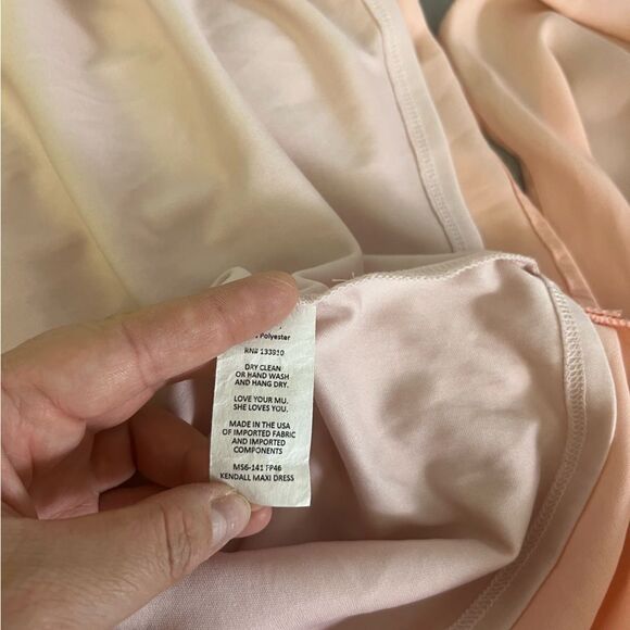 NWT Show Me Your Mumu Kendall Maxi Dress Dust Blush Crisp Light Pink Bridesmaid - Picture 9 of 9